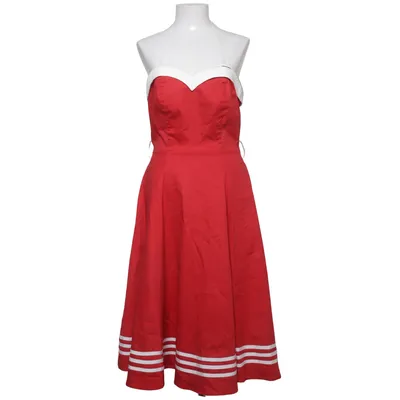 Jurk (Rood, Wit) van Collectif Katoen, Elastaan