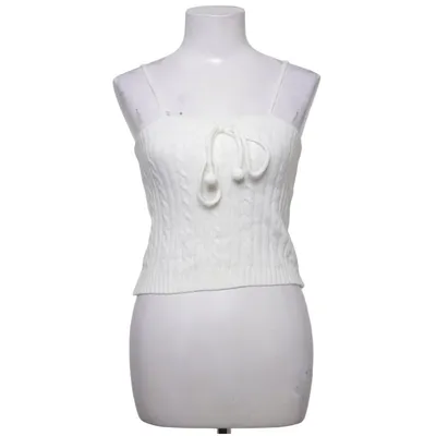 Tank Top (White) from Romwe Acrylic, Polyamide, Polyester