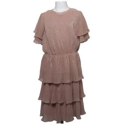 Klänning (Beige, Guldfärgad) från Lindex Kids Polyester
