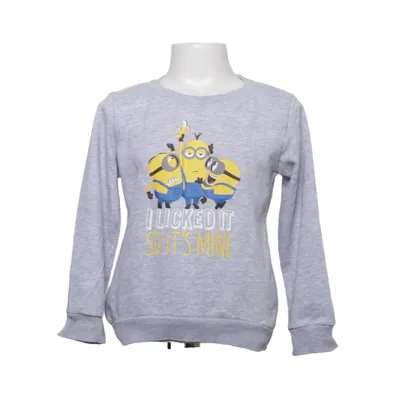 Sweatshirt (Gris, Multicolore) de Minions Coton biologique, Polyester, Viscose
