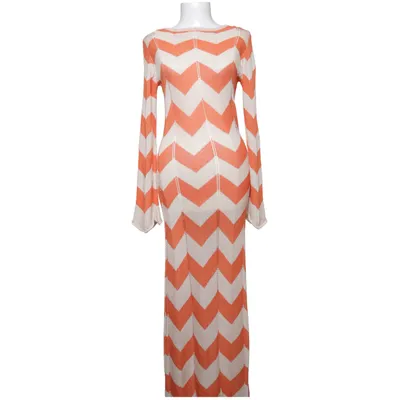 Maxikjole (Orange, Beige) Viscose