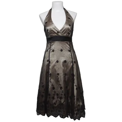 Cocktail dress (Beige, Black) from Miss Ewing Elastane, Nylon, Polyester