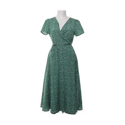 Omlottklänning (Grön, Vit) från Shein Bomull, Polyester