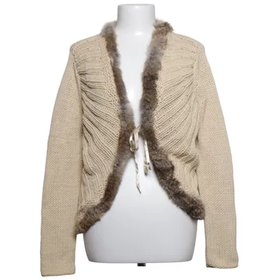 Strickjacke (Beige) von Oui Moments Acryl, Baumwolle, Kaninchenpelz