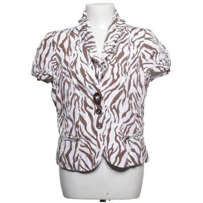 Cardigan (Blanc, Marron) de Biba Coton, Fibre métallique, Polyester