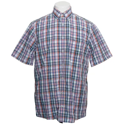 Korte mouwen shirt (Wit, Blauw, Rood) van Casamoda Katoen