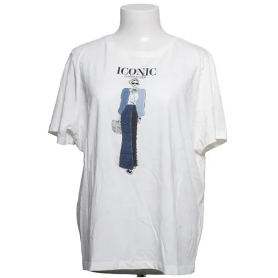 T-shirt (Hvid, Flerfarvet) fra ONLY Carmakoma Økologisk bomuld