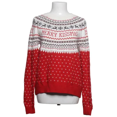 Pull de Noël (Rouge, Blanc) de L.O.G.G by H&M Laine d'alpaga, Coton, Polyamide, Viscose