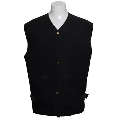 Gilet d'extérieur (Noir) de Dunhill Cuir, Polyamide, Polyester