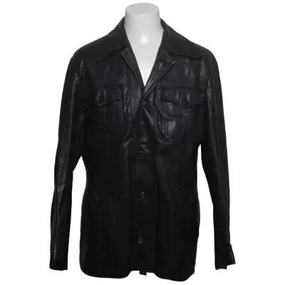 Veste en cuir (Noir) de Golden Leaf