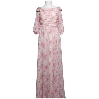 Maxikleid (Pink, Weiß) von Mikael Aghal Elasthan, Polyester