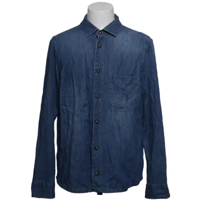 Denim blouse (Level Five) van Olymp Level 5 Katoen