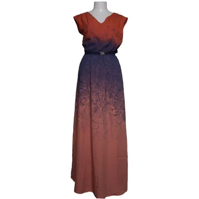 Maxi jurk (Rood, Blauw) van Skunkfunk Polyester, Viscose