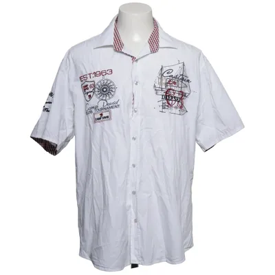 Chemise à manches courtes (Blanc, Rouge, Bleu) de Camp David Coton, Élasthane