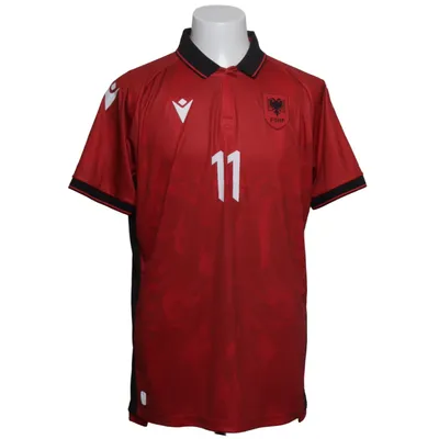 Maillot de football (Rouge, Noir, Blanc) de Macron Polyester recyclé