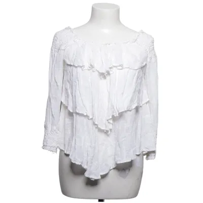 Blouse (Blanc) de Zara Basic Coton, Viscose