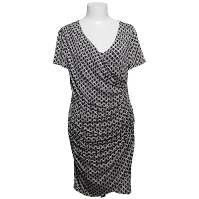 Jurk (Zwart, Wit) van Lady Lol Paris Elastaan, Polyester