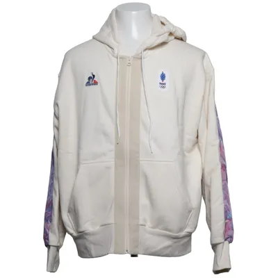 Hoodie (White, Beige) from Le Coq Sportif Cotton, Polyester