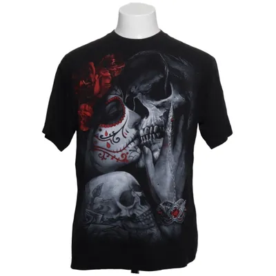 T-shirt (Zwart, Rood, Grijs) van Spiral Katoen