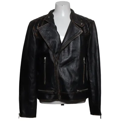 Veste de motard (Noir) de Bolongaro Trevor Acétate, Coton, Cuir