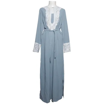 Långklänning (Blå, Vit) från Kooiook Elastan, Polyester