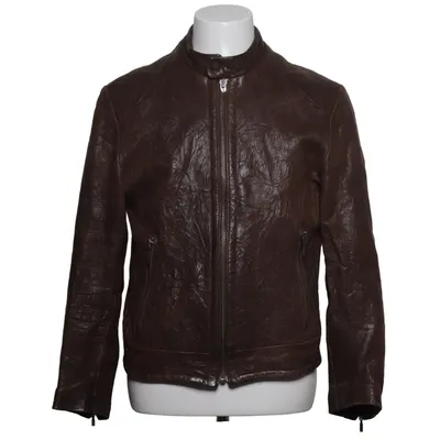 Jacket (Brown) from SAND Acetate, Leather, Viscose