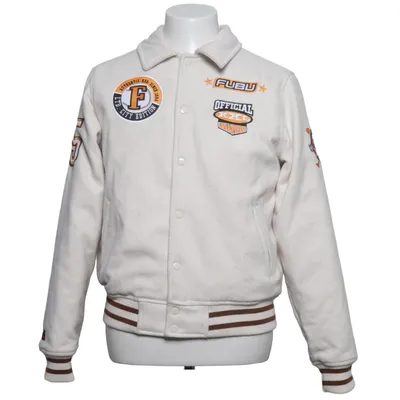 Veste universitaire (Beige) de Fubu Polyester, Laine