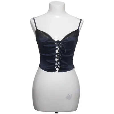 Crop top (Blue) from Motel Elastane, Polyamide, Polyester