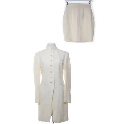 Skirt suit (White) from Pauw Cupro, Viscose