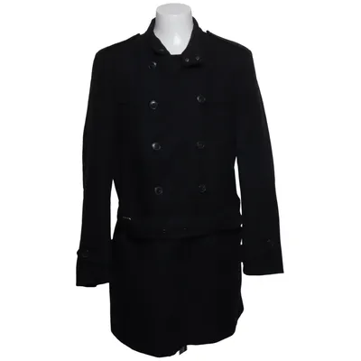Trenchcoat (Svart) från Theo Bomull, Polyamid, Polyester, Ull