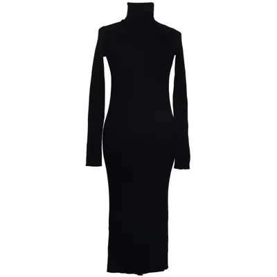 Jurk met col (Zwart) van Zara Knit
