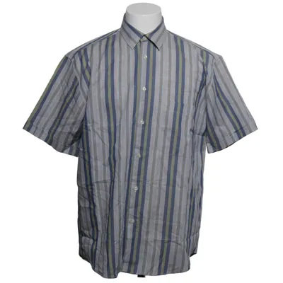 Chemise à manches courtes (Bleu, Vert, Beige) de Magnani Coton, Lin