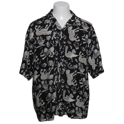 Korte mouwen shirt (Zwart, Wit) van Pull & Bear Viscose