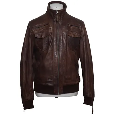 Läderjacka (Brun) från Aviatrix Skinn, Polyester