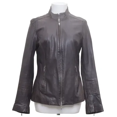 Veste en cuir (Marron) de Olsen Coton, Cuir