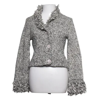 Cardigan (Gray, White) from Turnover Acrylic, Polyamide, Wool