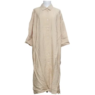 Skjortekjole (Beige) fra Elvine Polyester, Viscose