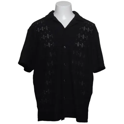 Kortärmad skjorta (Svart) från H&M Elastan, Polyester