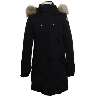 Daunenmantel (Schwarz) von Pajar Daune, Feder, Pelz, Polyester