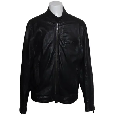 Läderjacka (Svart) från Engbers Skinn, Polyester