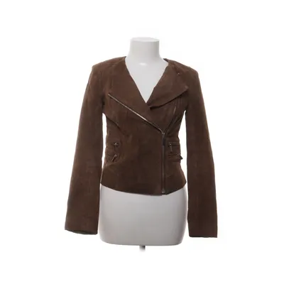 Bikerjacka (Brun) från Mango Polyester, Skinn