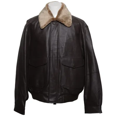 Pilotjakke (Brun) fra Deichmann Bomuld, Læder, Polyester