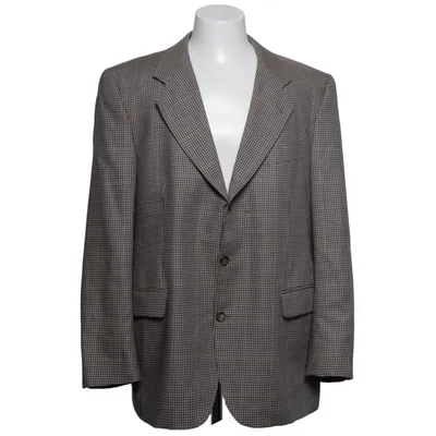Blazer (Blauw, Beige, Bruin) van René Lezard Viscose, Wol