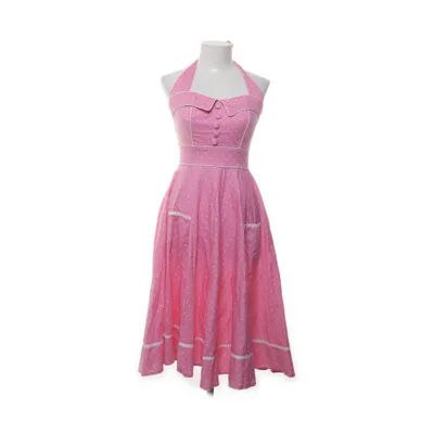 Jurk (Roze, Wit) van Hell Bunny Katoen, Elastaan