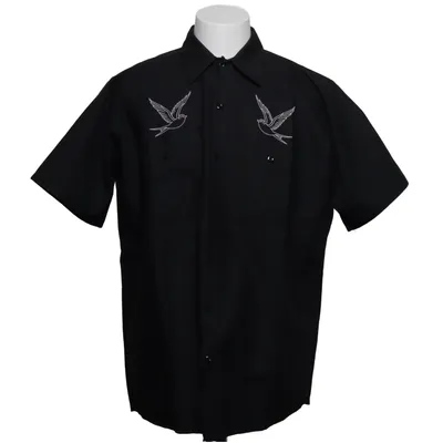 Short sleeve shirt (Black) from Red Kap Cotton, Polyester