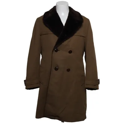 Shearlingjakke (Beige, Brun) fra Dressmann Polyester, Viscose