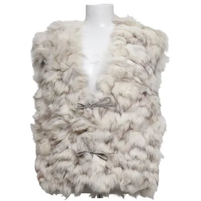 Bont gilet (Grijs, Wit)