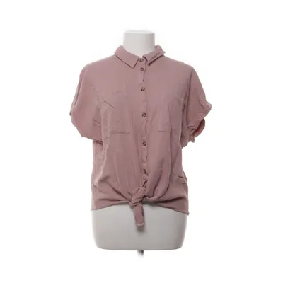 Korte mouwen shirt (Roze) van Pieces Linnen, Viscose