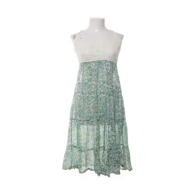 Dress (Green, White, Multicolored) from Free People Cotton, Linen