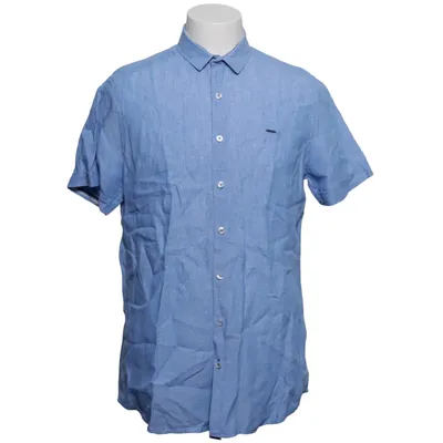 Short sleeve shirt (Blue) from Emilio Adani Linen